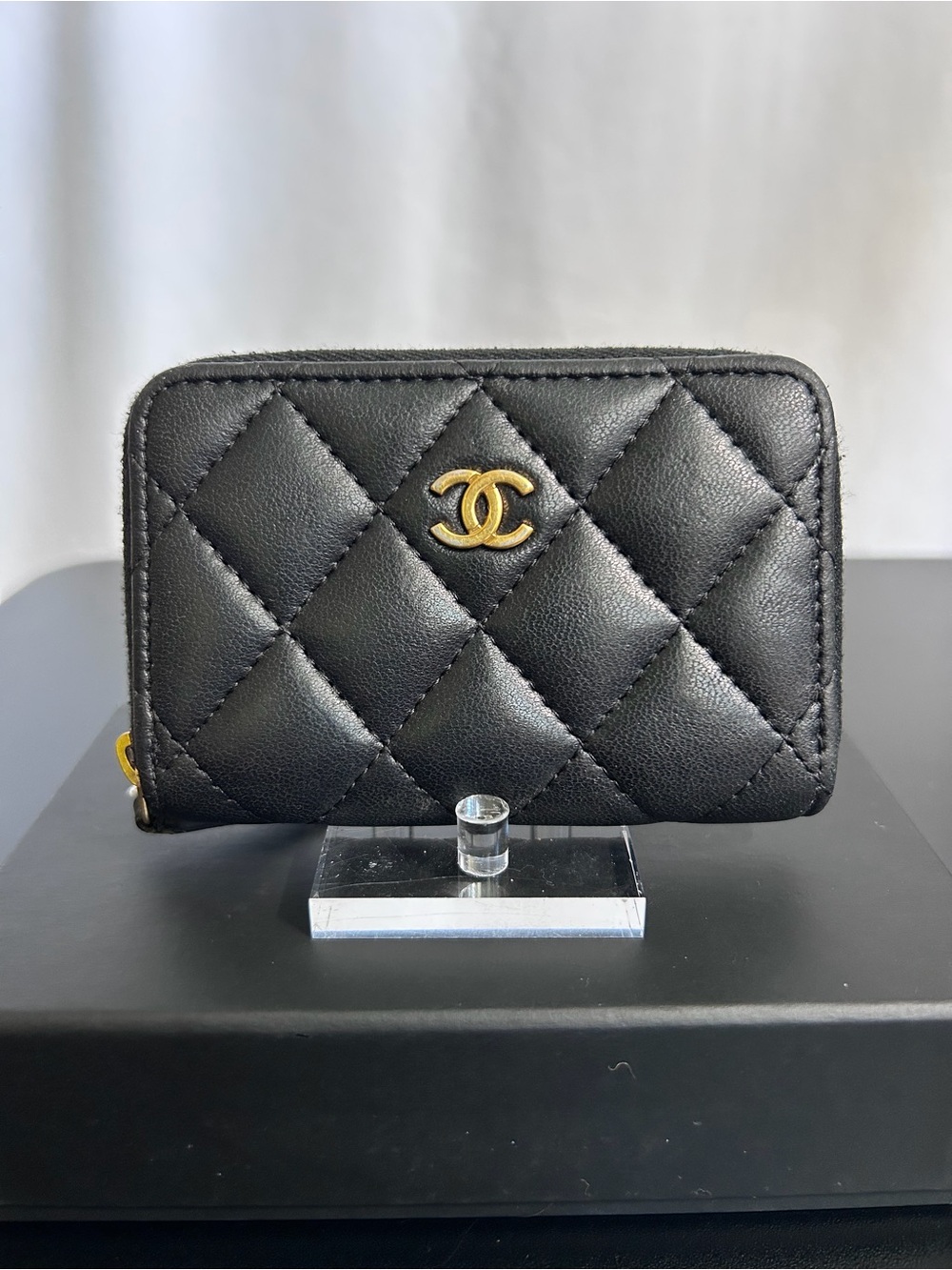 Chanel Classic Zipped Coin Purse (often referred to as a zipped card holder)